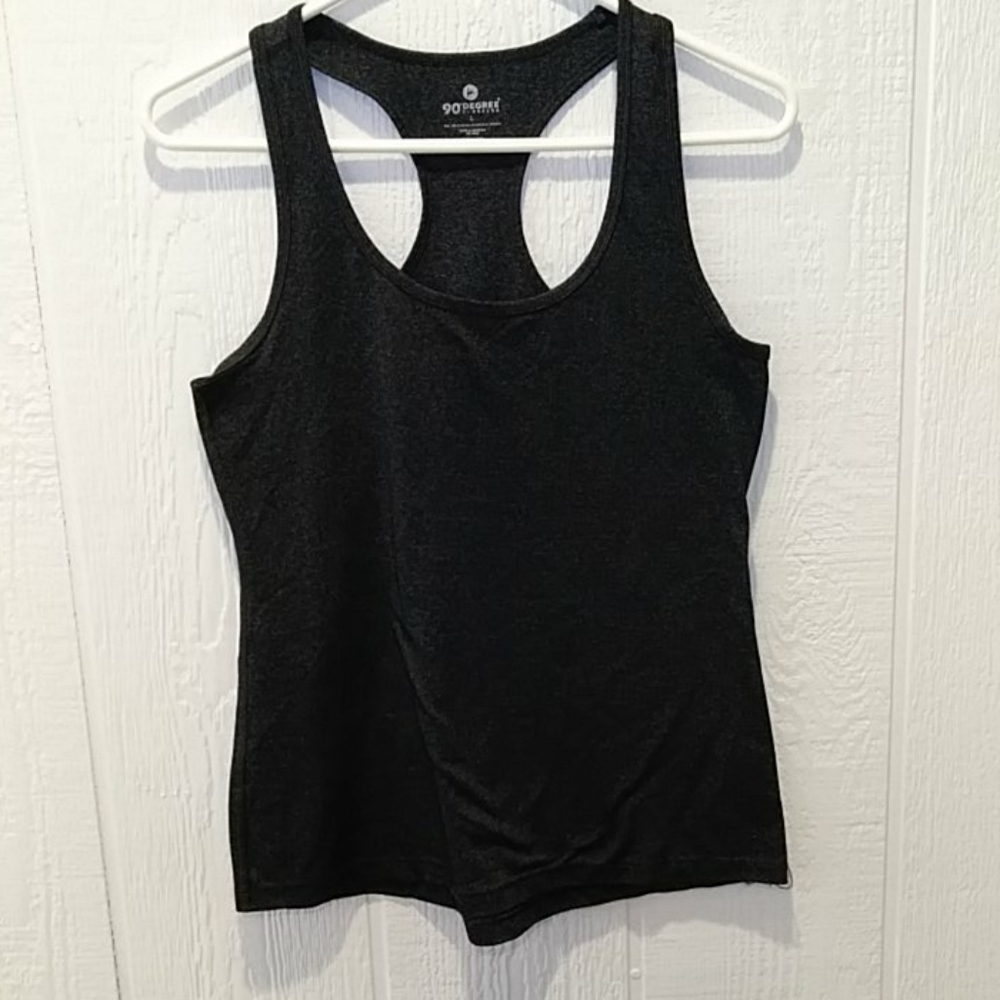 90 degrees grey athletic tank top large